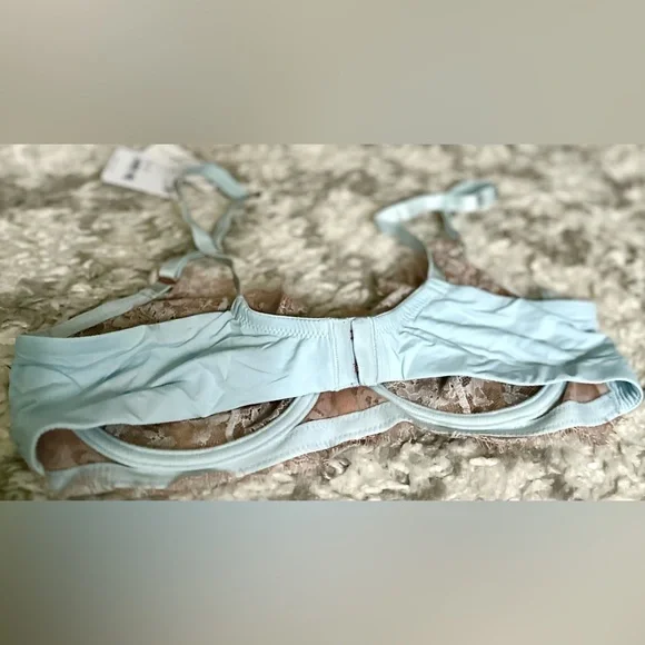 ‼️RARE‼️🎸Skarlett Blue x Intimately🎸🔥NWT🔥Entice Balconette Bra in Mist—36D